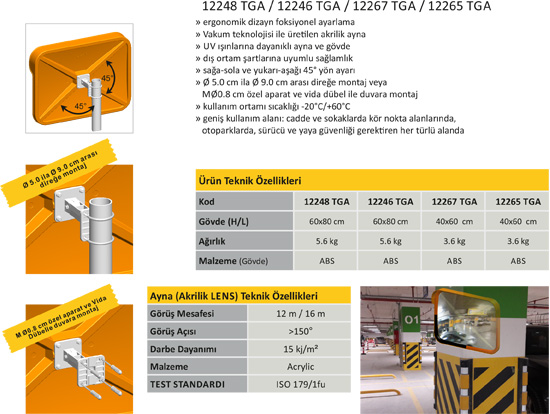 Otopark Trafik Güvenlik Aynası
